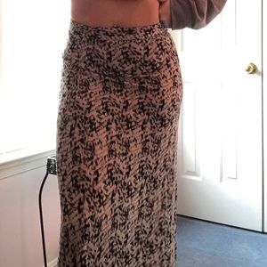 Animal print maxi skirt